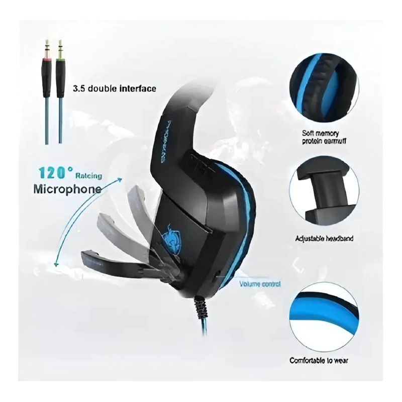 AUDIFONOS GAMER H1 PARA PS4 XBOX PC - 3
