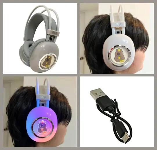 AUDIFONOS BLUETOOTH INALAMBRICOS CON LUCES LED RGB - 2