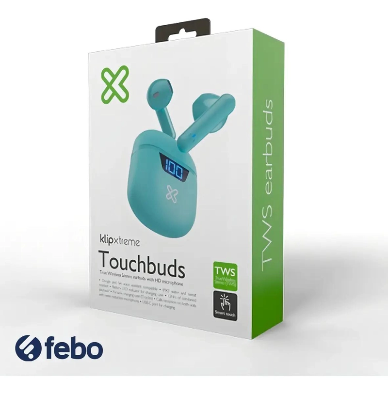 AUDIFONOS INALAMBRICOS TOUCHBUDS BLANCOS CON CONTROL TACT - 5