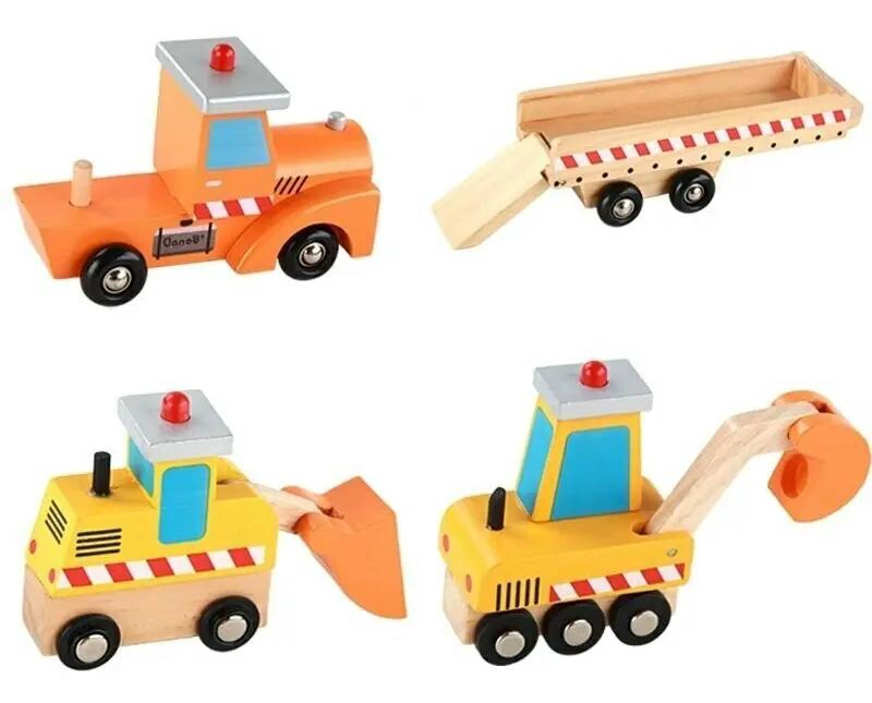 CAMION EXCAVADORA DE MADERA PARA NIÑOS - 4