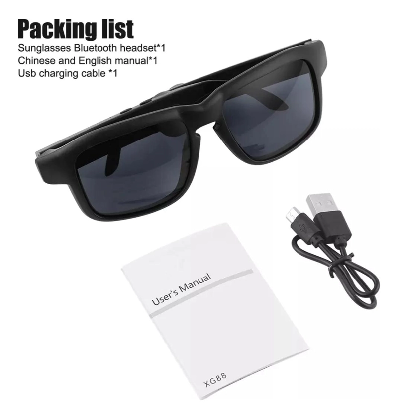 AUDIFONOS INALAMBRICOS BLUETOOTH CON DISEÑO DE LENTES DE  - 3