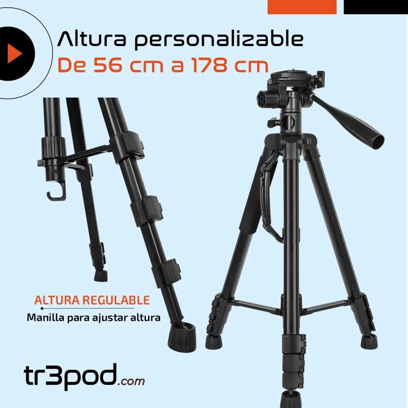 TRIPODE PROFESIONAL DE ALUMINIO PLEGABLE PARA CAMARA CENI - 5