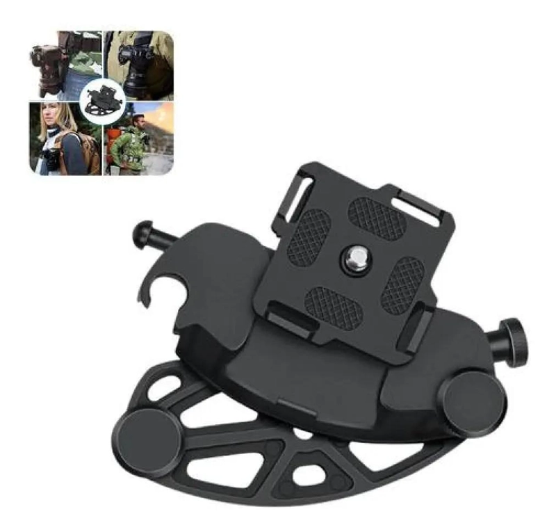 CLIP METALICO PARA CINTURON Y MOCHILA PARA CAMARA DSLR - 1