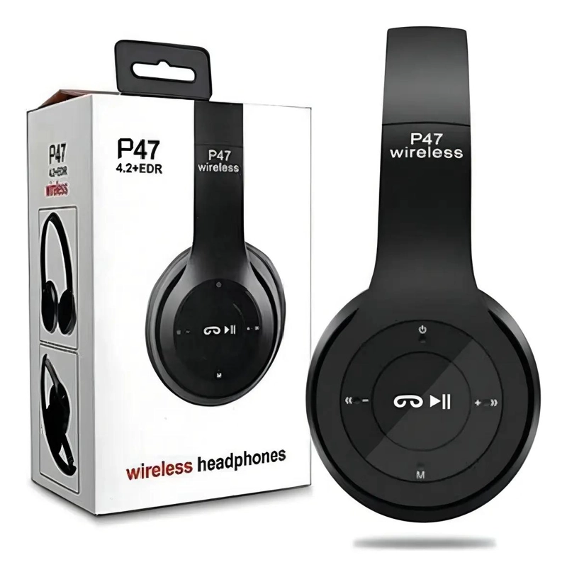 AURICULARES INALAMBRICOS P47 CON BLUETOOTH Y MICROFONO - 3