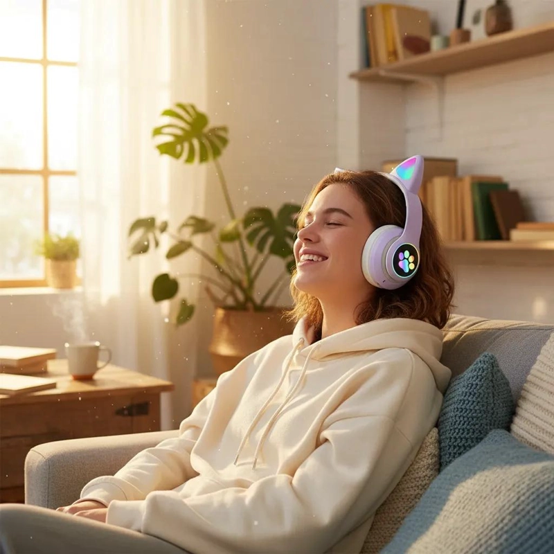 AURICULARES INALAMBRICOS PARA NIÑOS CON LUZ LED Y BLUETOOTH - 3