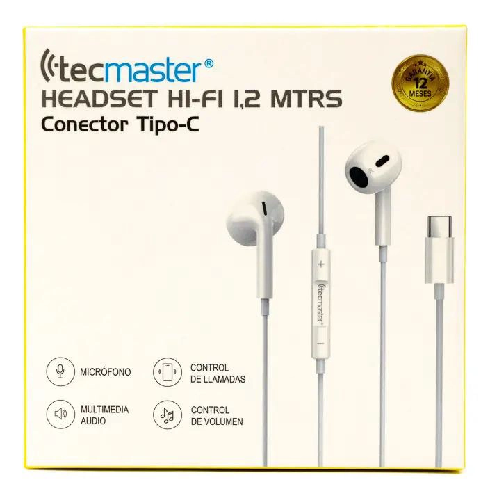 AUDIFONOS CON CABLE USB-C SONIDO HI-FI 1.2 M - 3