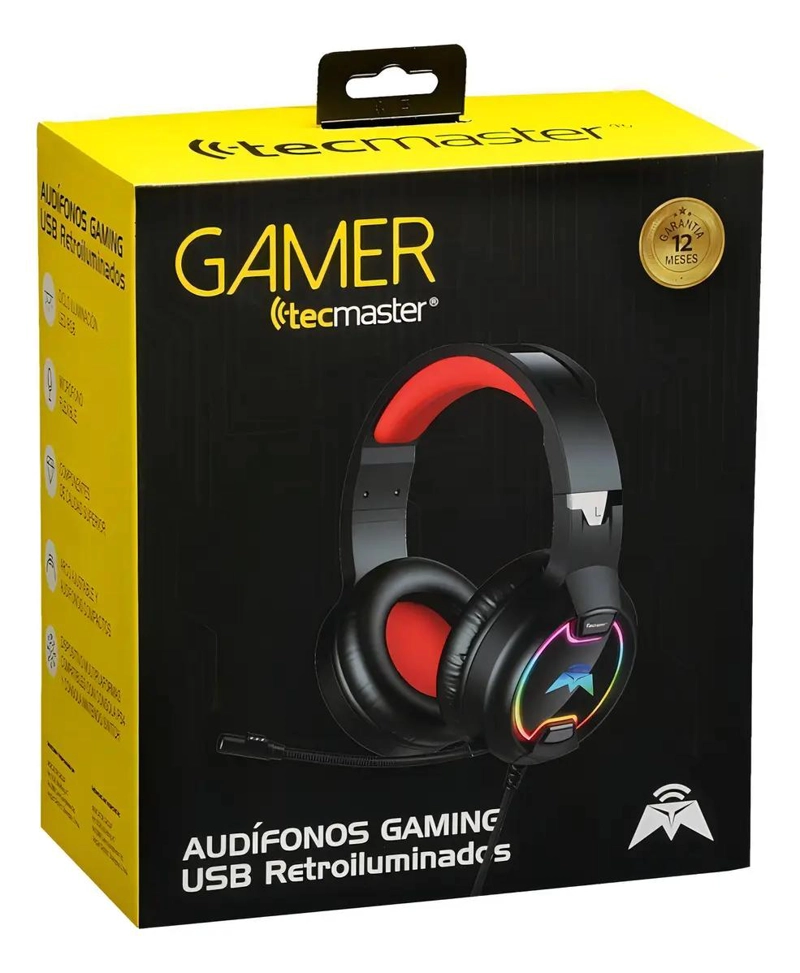 AUDIFONOS GAMER CON USB Y JACK 3.5 MM RGB - 2
