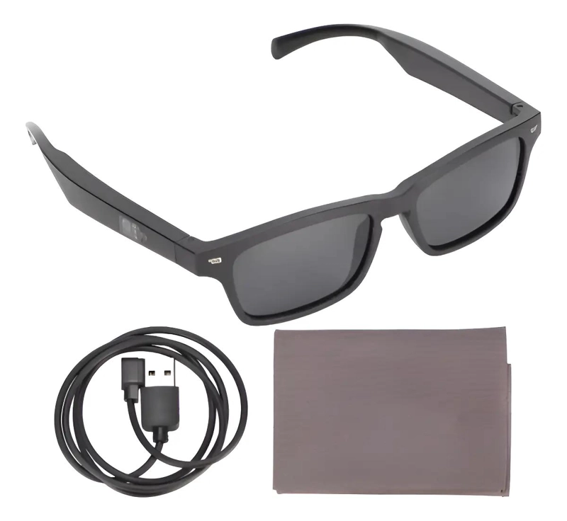 LENTES CON AUDIFONOS BLUETOOTH Y MICROFONO RECARGABLE - 1