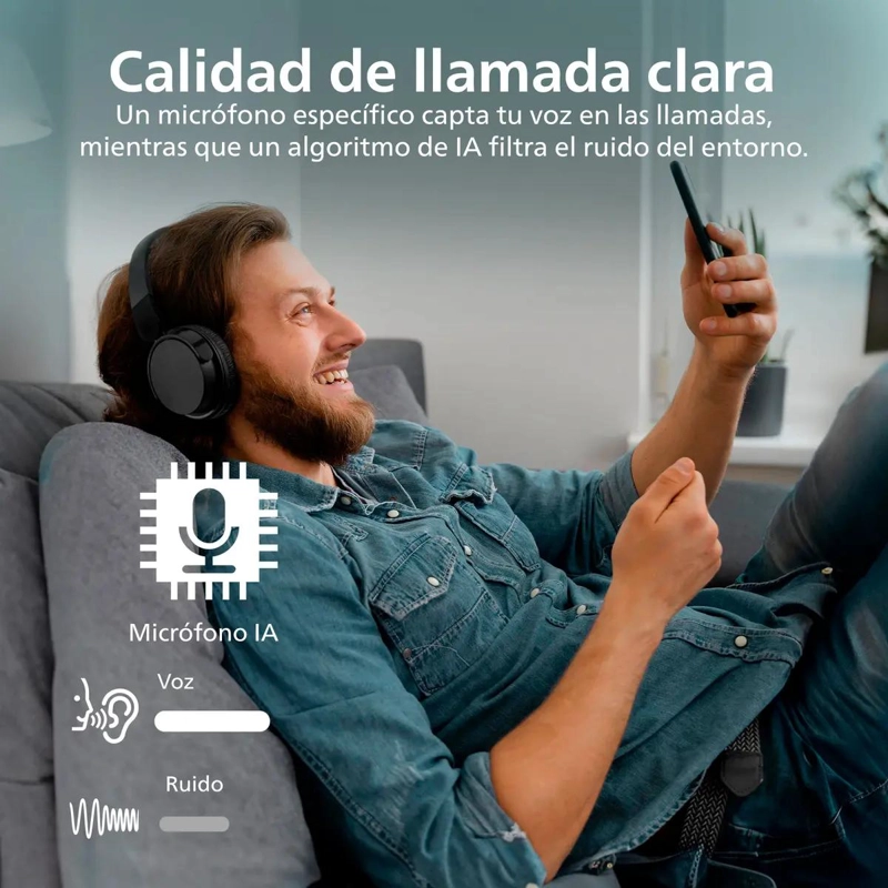 AUDIFONO BLUETOOTH HEADBAND NEGRO CON MICROFONO - 3