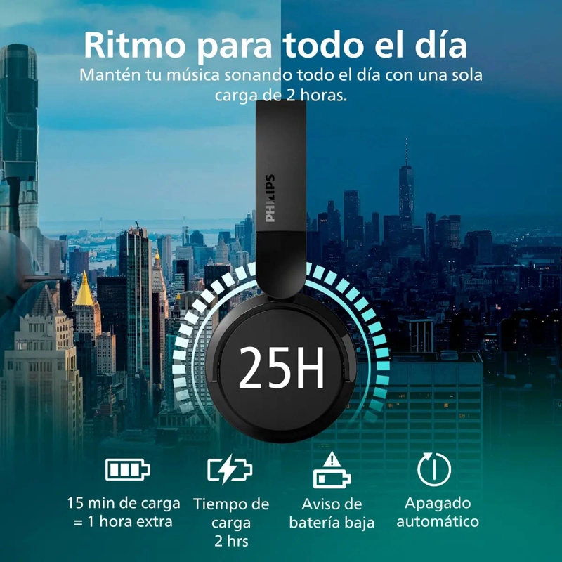 AUDIFONO BLUETOOTH HEADBAND NEGRO CON MICROFONO - 4