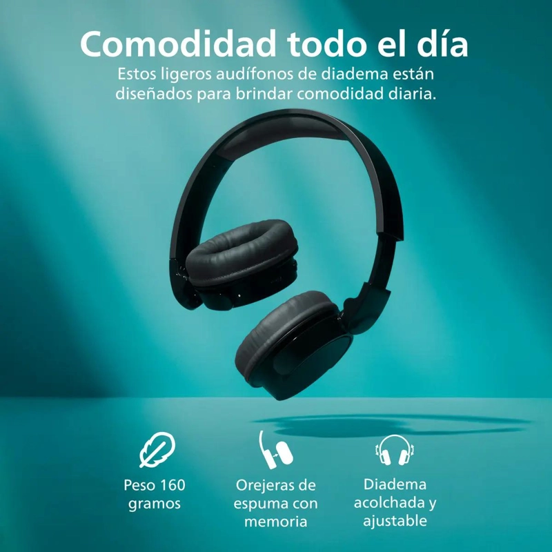 AUDIFONO BLUETOOTH HEADBAND NEGRO CON MICROFONO - 5