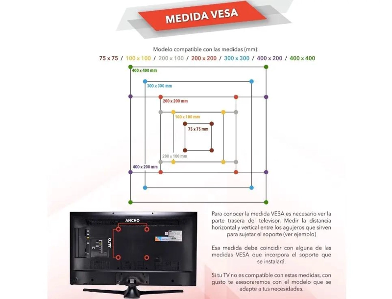 SOPORTE INCLINABLE PARA TV DE 32 A 55 PULGADAS - 4