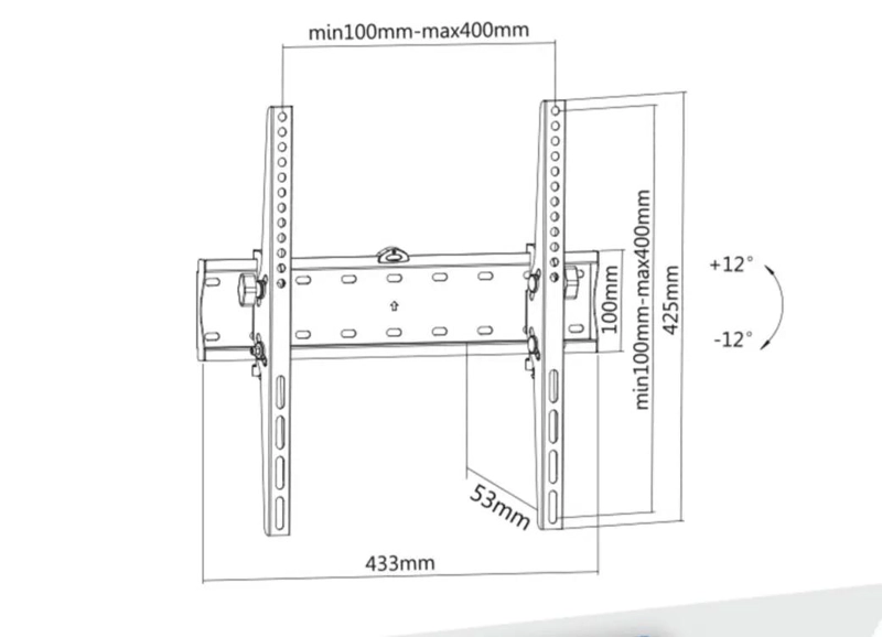 SOPORTE INCLINABLE PARA TV DE 32 A 55 PULGADAS - 5