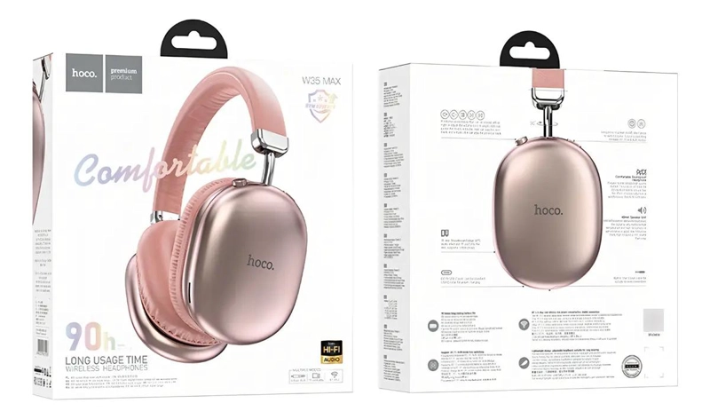 AUDIFONOS INALAMBRICOS W35 MAX CON LUZ Y 90 HORAS DE USO - 2