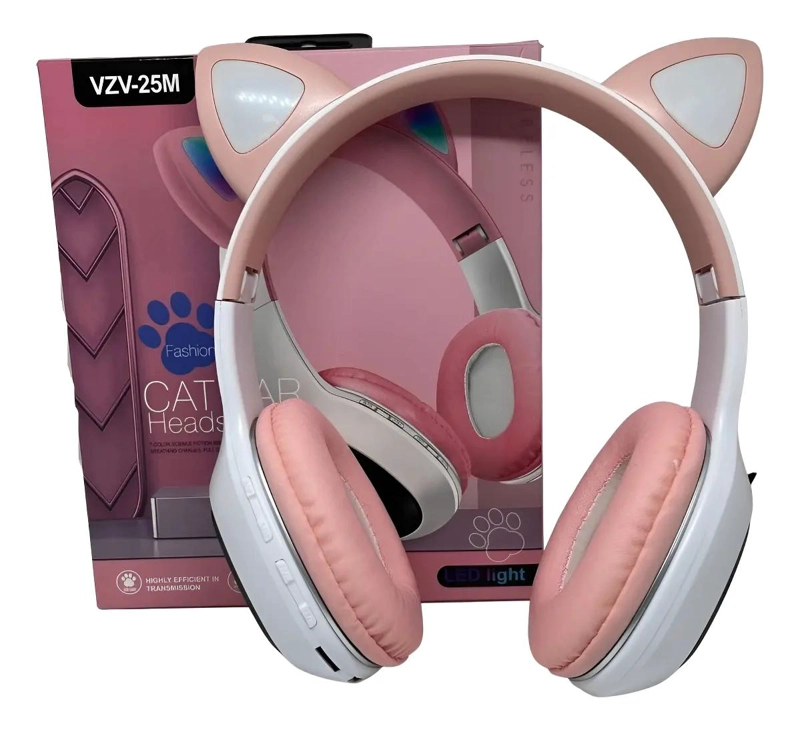 AUDIFONOS INALAMBRICOS CON ALCANCE DE 25M COLOR ROSADO - 1