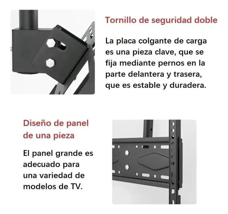 SOPORTE DE TECHO PARA TV 26 A 60 PULGADAS AJUSTABLE 360° - 3