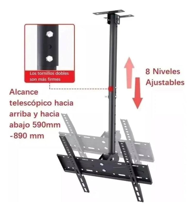 SOPORTE DE TECHO PARA TV 26 A 60 PULGADAS AJUSTABLE 360° - 4