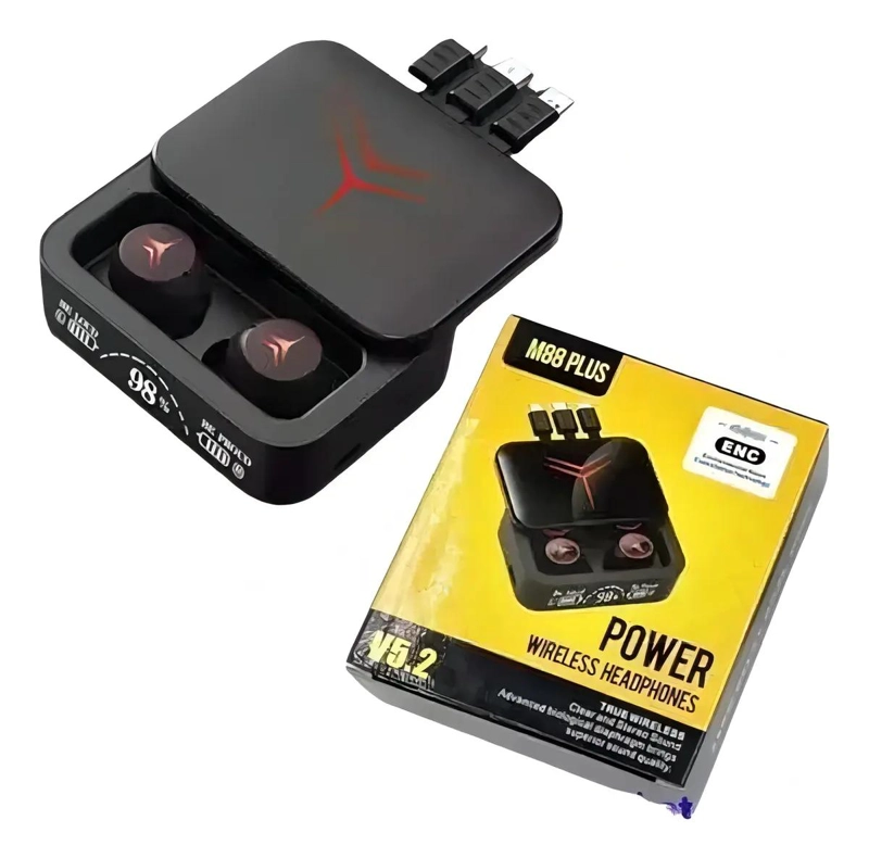 AUDIFONOS INALAMBRICOS BLUETOOTH M88 PLUS CON CONTROL T - 2