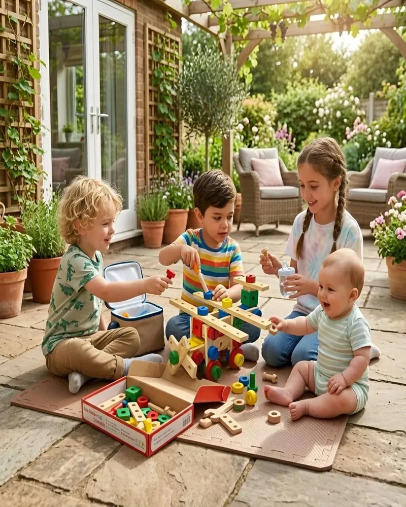 KIT DE CONSTRUCCION 3D MONTESSORI DE MADERA - 4