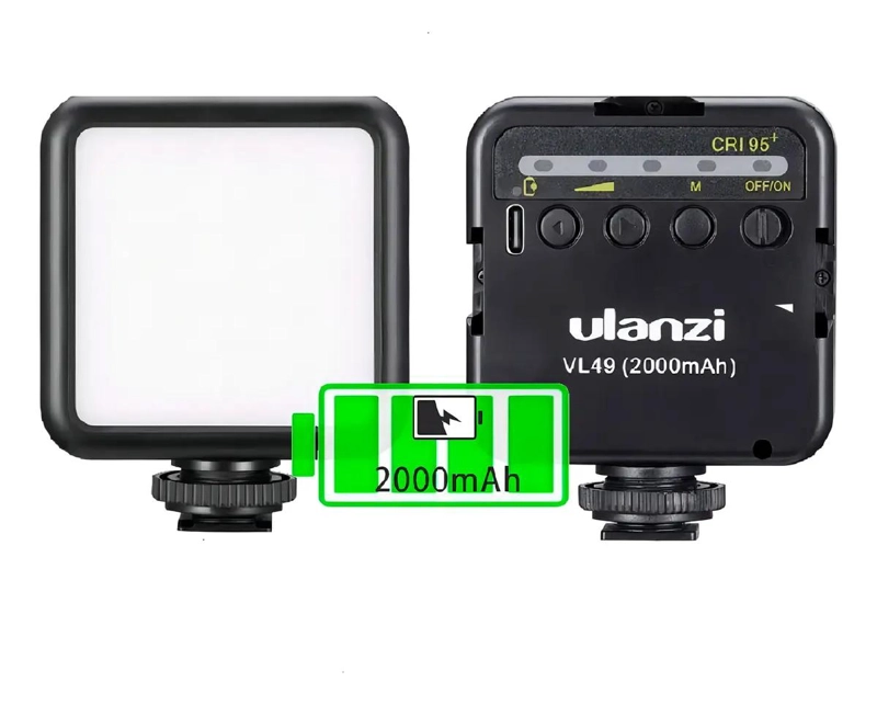 FOCO LED PORTATIL PARA CAMARA Y CELULAR 2000MAH - 2