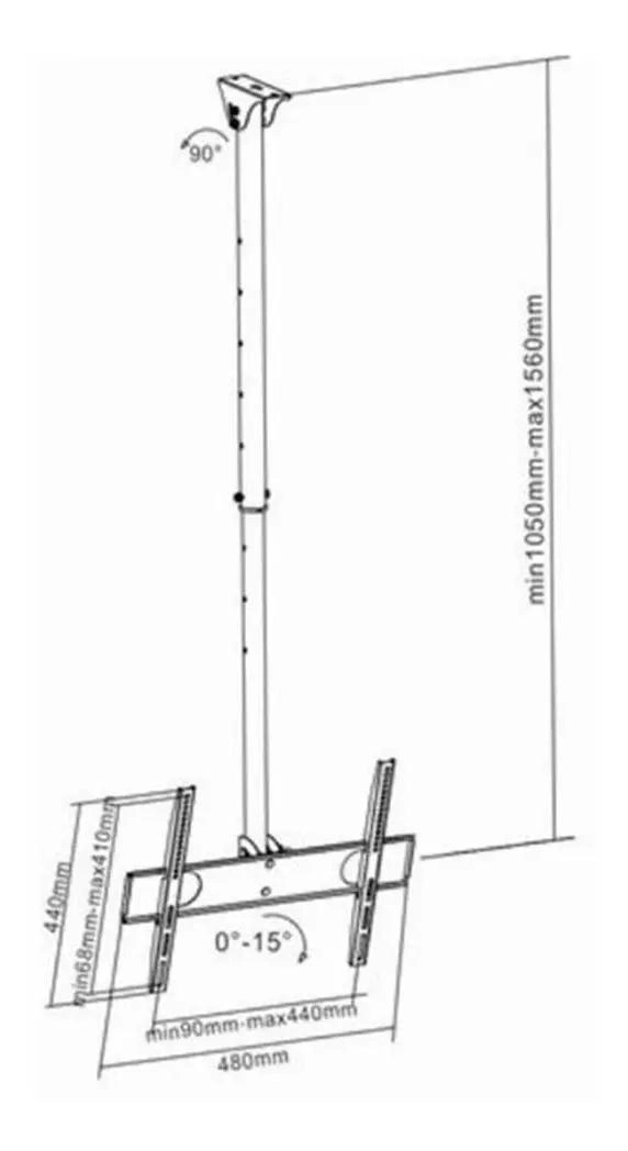 SOPORTE DE TECHO PARA TV 32 A 55 PULGADAS - 2