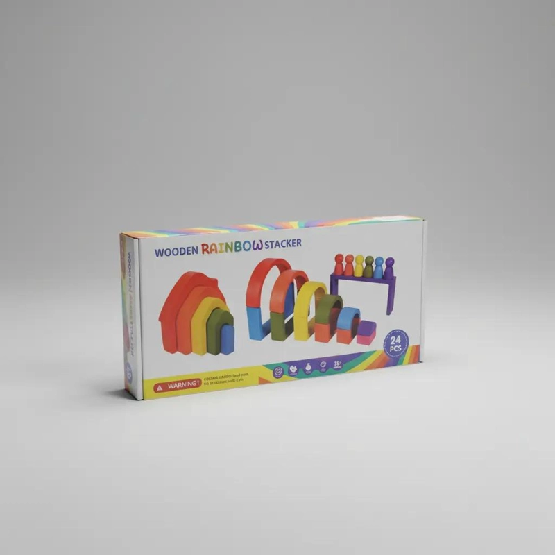 ARCO IRIS MONTESSORI DE MADERA PARA NIÑOS - 3