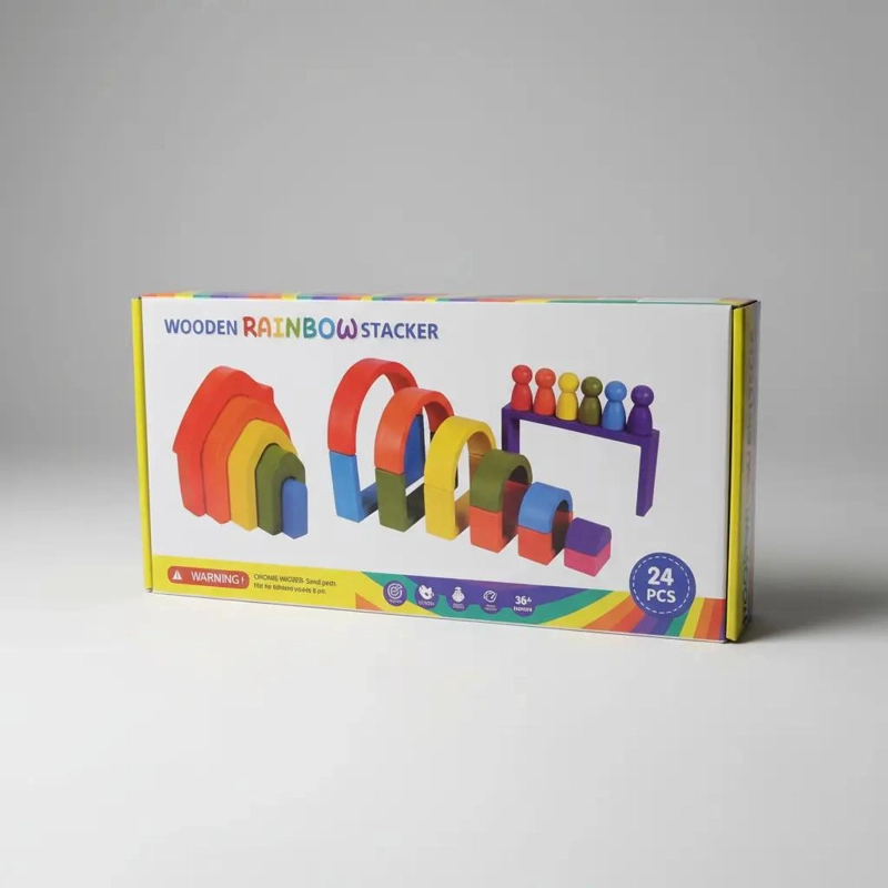 ARCO IRIS MONTESSORI DE MADERA PARA NIÑOS - 4