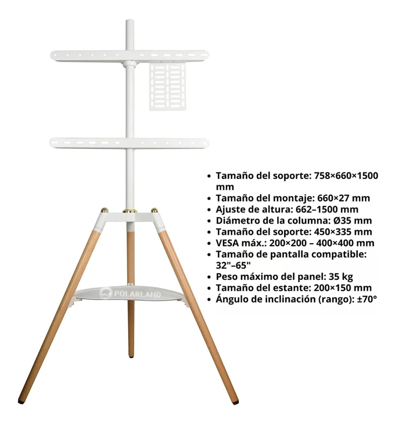 SOPORTE DE SUELO MINIMALISTA PARA TV 32 A 65 PULGADAS CON - 3