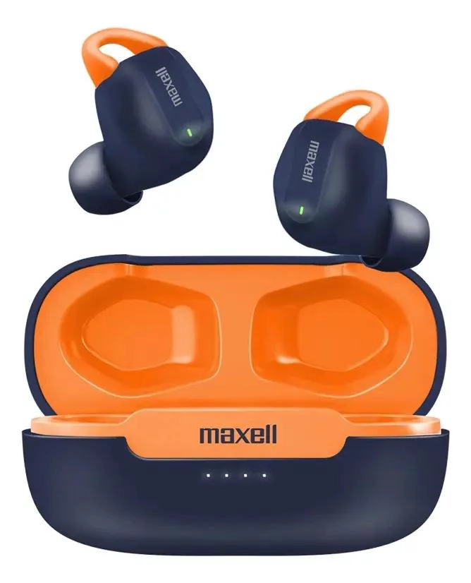 AUDIFONOS INALAMBRICOS BLUETOOTH MAXPODS 35 HORAS AZUL - 1