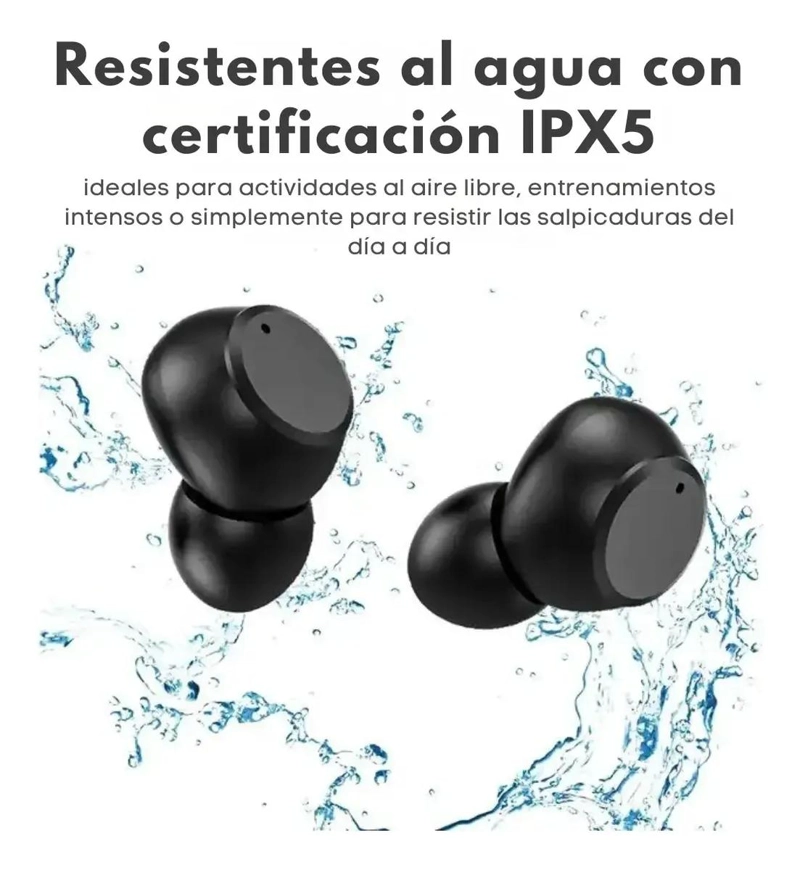 AUDIFONOS BLUETOOTH TWS IPX CON CARGA RAPIDA Y LED - 3