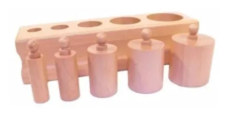 CILINDROS MONTESSORI DE MADERA PARA EDUCACION - 2