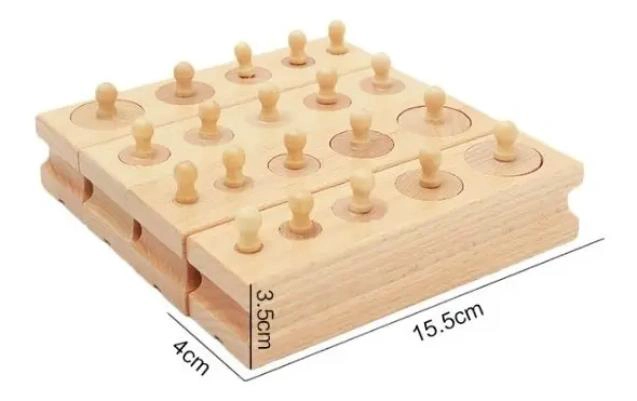 CILINDROS MONTESSORI DE MADERA PARA EDUCACION - 4