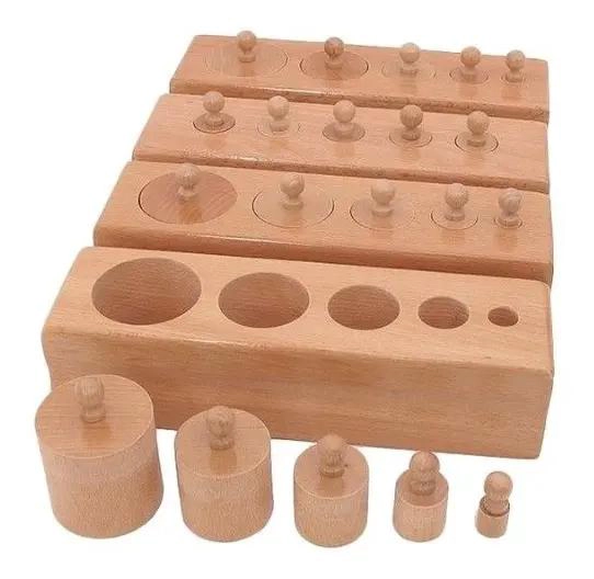 CILINDROS MONTESSORI DE MADERA PARA EDUCACION - 5