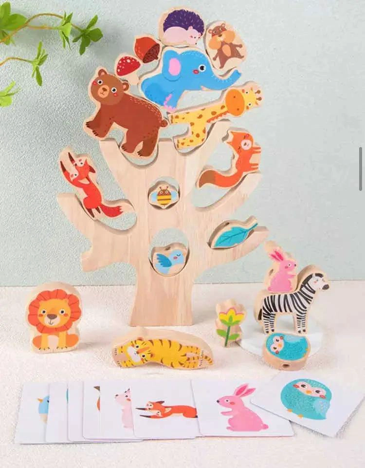 BLOQUES DE MADERA DIDACTICOS PARA NIÑOS CON ANIMALES - 2