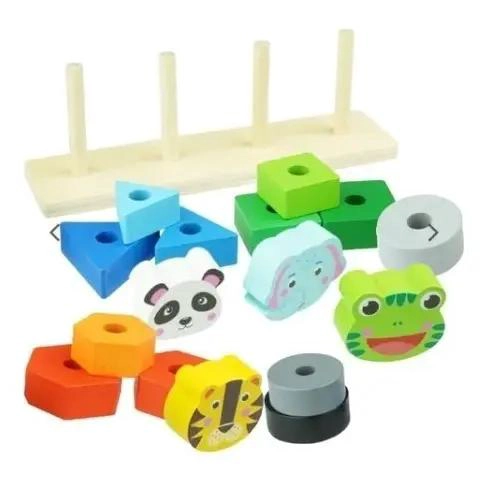 TORRE DIDACTICA DE ENCAJE CON ANIMALES Y FIGURAS - 3