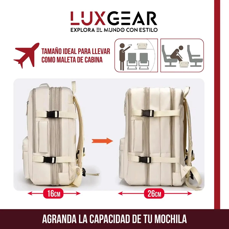 MOCHILA DE VIAJE EXPANSIBLE IMPERMEABLE NOMADLIFEV2 - 3