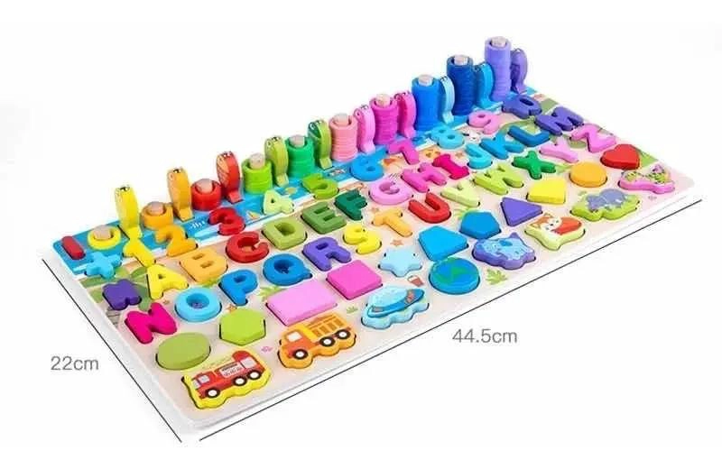 JUGUETE DE MADERA APILABLE CON PESCA MAGNE TICA MONTESSORI - 2