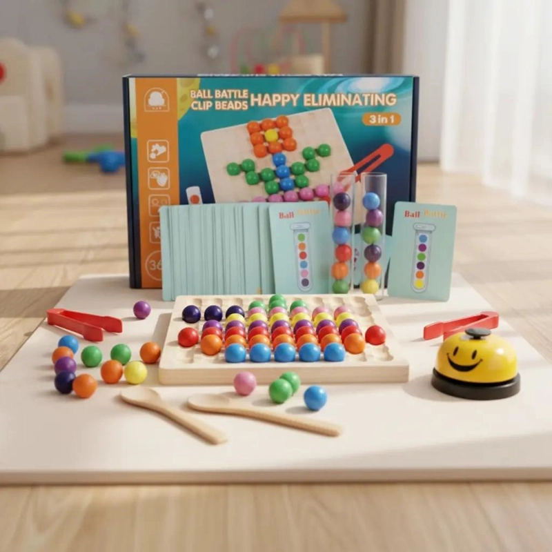 JUEGO DIDACTICO SENSORIAL DE MADERA PARA MOTRICIDAD FINA - 2