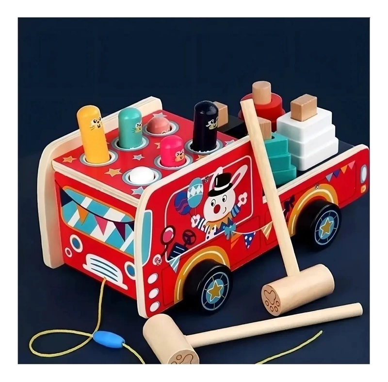 JUGUETE DIDACTICO DE MADERA PARA BEBE S PEGA TOPO - 1