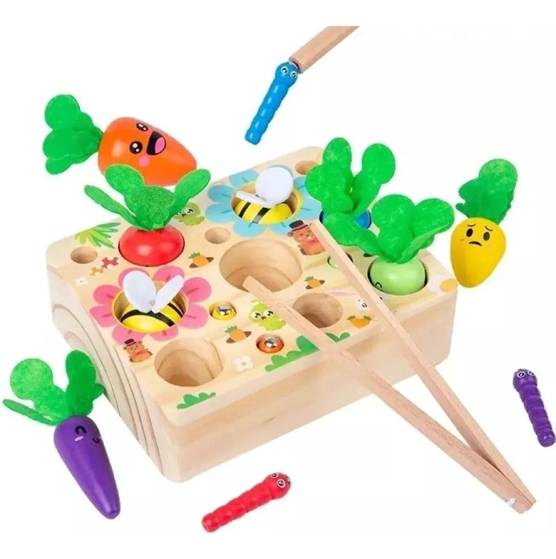 JUGUETE DIDACTICO DE MADERA PARA BEBE S Y NIÑOS - 2
