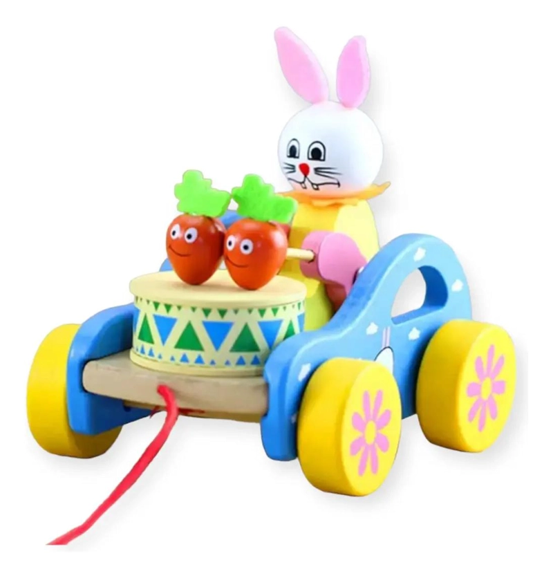JUGUETE DE ARRASTRE DE MADERA PARA NIÑOS - 3