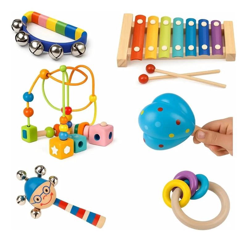 JUGUETES DIDACTICOS DE MADERA ARCOIRIS PARA NIÑOS 1-3 AÑ - 1