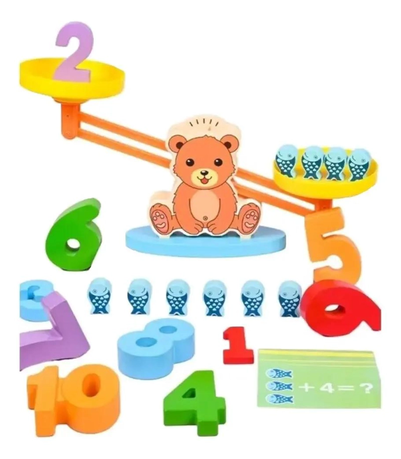 JUEGO DE APRENDIZAJE MATEMATICAS Y EQUILIBRIO DE MADERA - 2