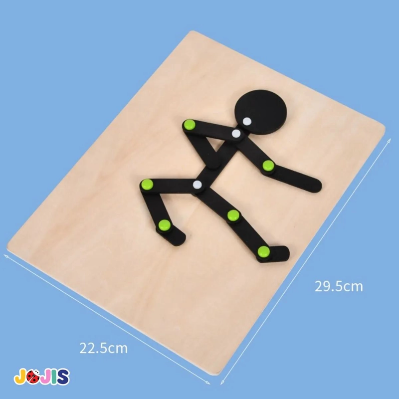 JUGUETE DIDACTICO DE MADERA PARA ESQUEMA CORPORAL Y POSTU - 3