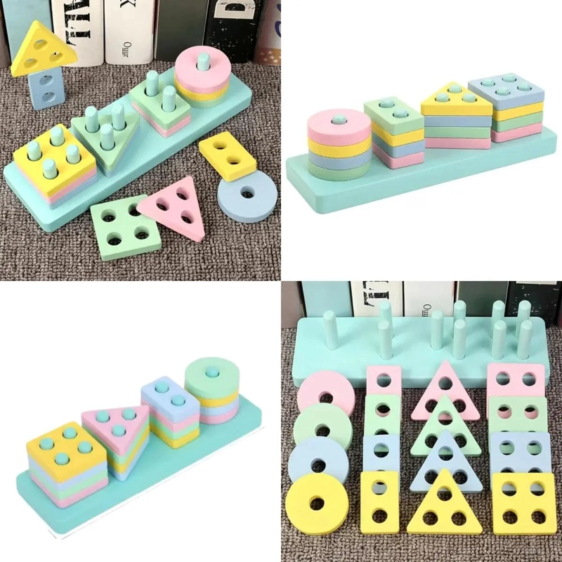 SET DE 10 JUGUETES DIDACTICOS DE MADERA MONTESSORI - 3