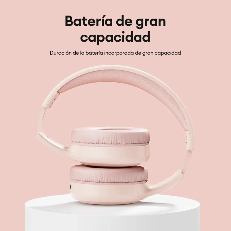 AUDIFONOS INALAMBRICOS PLEGABLES COLOR ROSA - 3