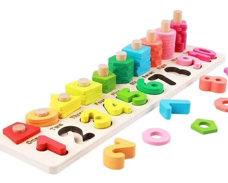 JUGUETE DIDACTICO DE MADERA PARA CONTEO PREESCOLAR - 3