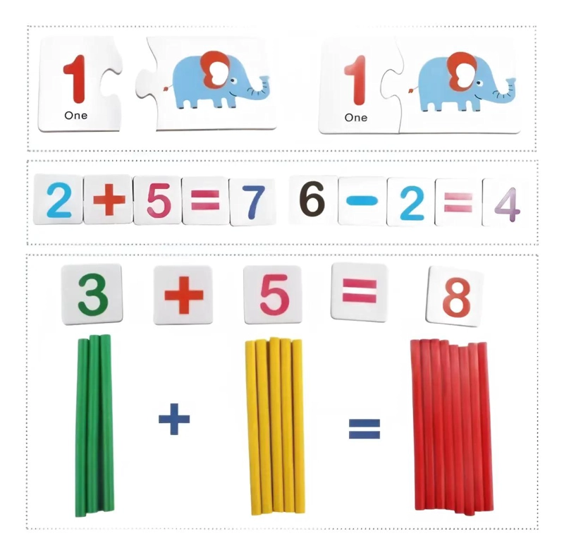 JUEGO DIDACTICO DE MADERA PARA SUMAR Y RESTAR - 3