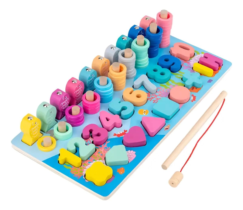 JUEGO DIDACTICO TABLA DE PESCA PARA NIÑOS - 1