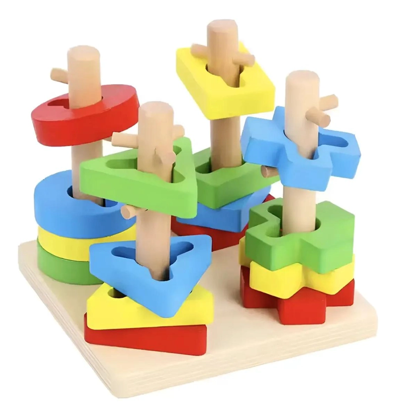 JUGUETE EDUCATIVO DE CLASIFICACION Y APILABLE MONTESSORI - 1
